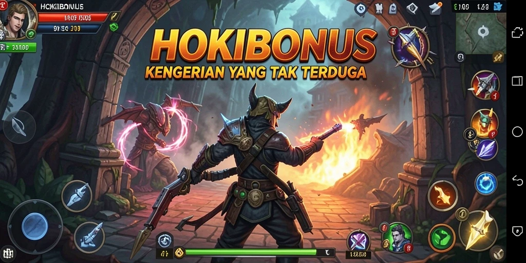 Tampilan menegangkan gameplay HOKIBONUS saat menghadapi kegelapan.