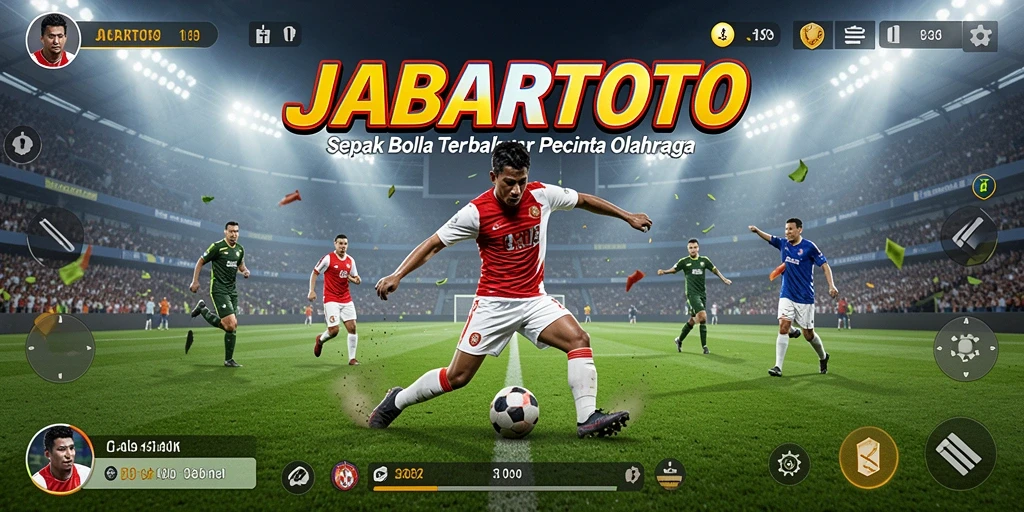 Tampilan menarik dari pertandingan sepak bola di JABARTOTO.
