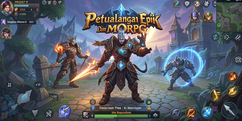 Tangkapan layar gameplay PRG007 yang menampilkan pertempuran epik.