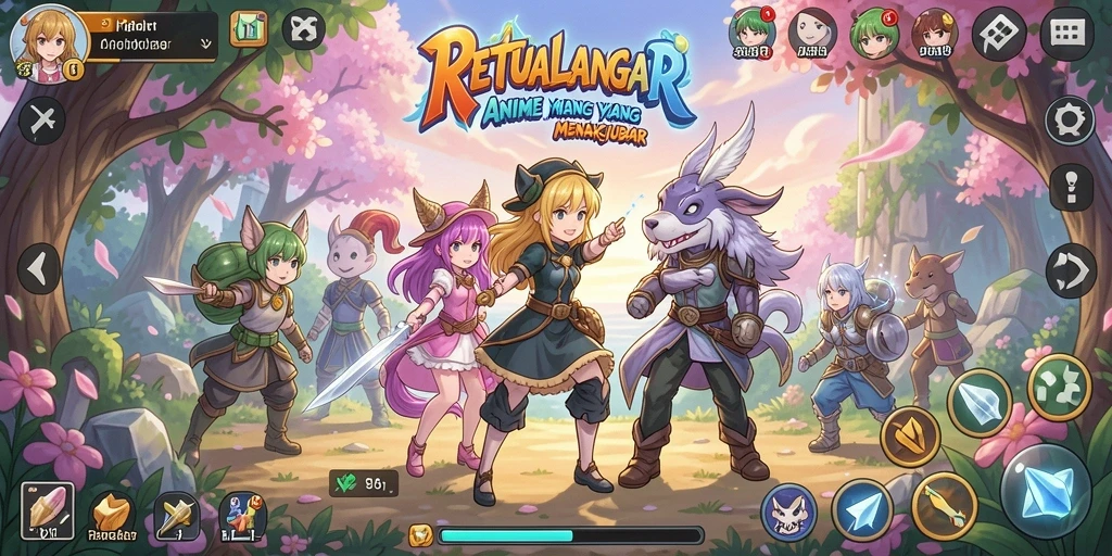 Screenshot gameplay menampilkan karakter anime dalam aksi yang menegangkan.